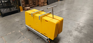 Track Pad Trolley holding 18 yellow Ground Nurse Track Pads